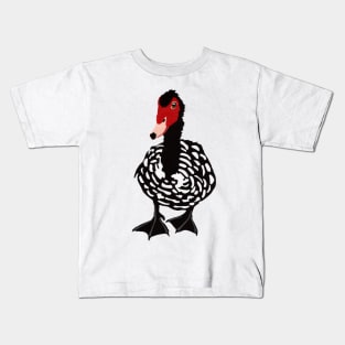 MUSCOVY DUCK - Adorable Bird Hand Cut from Paper - Original Art Kids T-Shirt